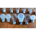 Incandescent light bulbs B22x10 E14x7 E27x2 used bulk pack