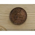 South African Union One Penny Coin 1955