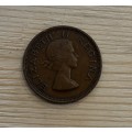 South African Union One Penny Coin 1956