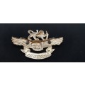 ** Rhodesian Bush War: Air Force Gold Anodised Cap Badge.**