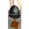 ** ORIGINAL- 1970s British South Yorkshire Police Helmet and Badge. **