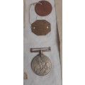 **WWII (1939-1945) Poplett Family Medal and Identity Disc Set (Husband and Wife) Lot #3.**