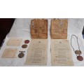 **WWII (1939-1945) Poplett Family Medal and Identity Disc Set (Husband and Wife) Lot #3.**