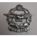 **ORIGINAL- WW2  .925 Sterling Silver South African Air Force Officer`s Cap Badge (10g).**