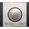 **ORIGINAL: Post-War 1957 Italy 100 Lire Coin (Sealed)  .**