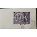 ** 1953 Northern Rhodesia 6d : Central African Rhodes Centenary Exhibition FDC.**