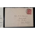 ** 1907 1 Penny KEVII on Letter Cover to Cape Colony w/ Letter.**