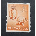 ** 1952 Seychelles KGVI Orange 3 cents Giant Tortoise Stamp (Unused).**