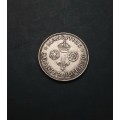 ** RARE : 1936 Mauritius Quarter Rupee .916 Silver Coin (VF/XF).**