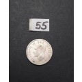 ** 1945 South Africa Silver 3 Pence Coin #55 (F/VF).**