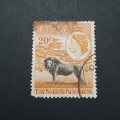 **1954  Kenya, Uganda, Tanganyika 20c QEII Orange Stamp (Used).**