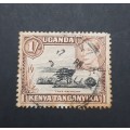 ** 1938 Uganda, Kenya, Tanganyika 1 Shilling KGVI Stamp (Used).**