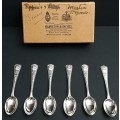 ** STUNNING:  .925 Sterling Silver 1937 King George VI Coronation Tea Spoon Set ( x6 ) .**