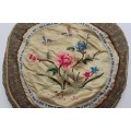 ** STUNNING: Mid-20th Century Chinese Hand-Embroidered Silk Cushion Cover #2 (32cm x 32cm)**