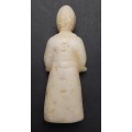** Late 19th Century Japanese White Jade  `Yakushi Nyorai` Buddha Figurine #1 ( 8cm ).**