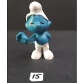 **  1960s  ` Standard Smurf` Figurine by Peyo #15  (Schleich, W. Germany)  [4cm]  **  