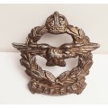 ** ORIGINAL: WW2 South African Air Force Pewter Cap Badge (Lugs Intact).**