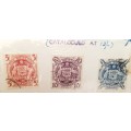 ** 1948 Australia Trio : 5 Shillings, 10 Shillings and 1 Pound Stamps (USED).**