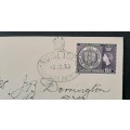 ** 1953 Southern Rhodesia: Royal Tour Rhodes Centenary Letter Cover (Used).**