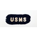 ** World War II : United States Maritime Service (USMS) Embroidered Shoulder Insigina.**