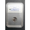 ** SANGS GRADED : Proof A1965 South Africa 5c Coin [ English ] (PF64).**