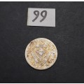 ** 1941 South Africa Silver 3 Pence Coin #99  (G).**