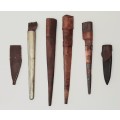 **Assorted 19th Century Indonesian Kris Dagger Scabbards (x 6).**