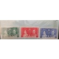** 1937 KGV Malta Coronation Commemorative Stamps ½d, 1½d , 2½d (MINT).**