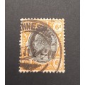 ** 1905 KEVII Transvaal 6d Yellow Stamp (USED)#2 .**
