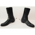 ** Rhodesian Bush War: BSAP Officer`s Step-Out Black Leather Boots w/ Spurs (Size 41 / 8 ).**