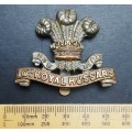 **WW1 - 10th Royal Hussars Bi-Metal Cap Badge w/ Slide.**