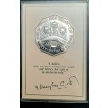 **Rhodesian 1975 10th Anniv. Independence .999 Fine Silver Medallion (30/1500).**