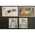 ** Lot 1970s United States Postage Stamps x 4 (USED).**