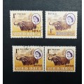 ** 1964 Southern Rhodesia QEII 1d `Buffalo` Stamps x4 (USED).**