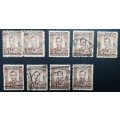** 1937 Southern Rhodesia KGVI  1½d Stamps x 9 (USED).**