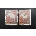 ** 1974 SWA Twyfelfontein 5c Stamps x 2 (USED).**