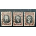 ** 1940 Southern Rhodesia 1½d `Cecil John Rhodes` Stamps x3 (USED).**