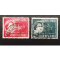 ** 1953 South-West Africa QEII Coronation 1d + 2d Stamps (USED).**