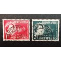 ** 1953 South-West Africa QEII Coronation 1d + 2d Stamps (USED).**