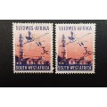 ** 1961 South-West Africa 3c  Lesser Flamingo Stamps x2 (USED).**