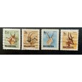 ** 1974 Rhodesia Antelope Defin. Stamps x4 (USED).**