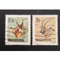 ** 1974 Rhodesia Antelope Defin. Stamps x4 (USED).**