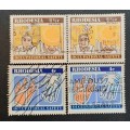 ** 1975 Rhodesia Occupational Safety 2½c + 4c Stamps x 4 (USED).**