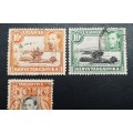 ** 1938 Uganda, Kenya & Tanganyika KGVI Stamps x6 (USED).**