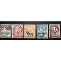 ** 1954 Kenya, Uganda & Tanganyika QEII Stamps x5 (USED).**