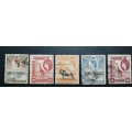 ** 1954 Kenya, Uganda & Tanganyika QEII Stamps x5 (USED).**