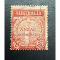 ** 1935 Australia ANZAC Commemoration Scarlet Stamp (USED).**