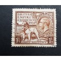 ** 1924 Great Britain KGV 1½ Penny Brown Empire Exhibition Stamp (USED).**