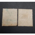 ** 1936 Malaya KGV Straits Settlements 4c Stamps x2 (USED).**