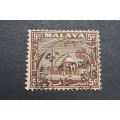 ** 1935 Malaya Selangor 5c Brown Stamp (USED).**